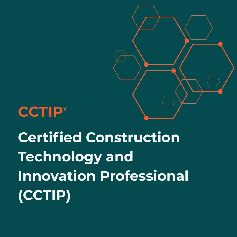 ICAC' CCTIP certification shape with white text